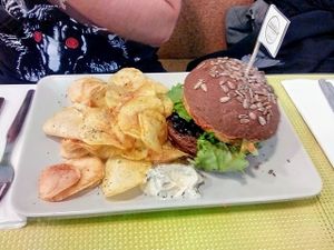 burger at Vegana Burgers - Cais do Sodre in Lisbon