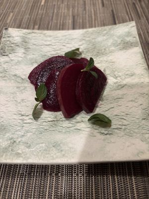 Marinated Beet and apple #Veganuary at Vegetus in Kamakura