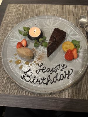 Carob cake, earl grey mousse #Veganuary at Vegetus in Kamakura