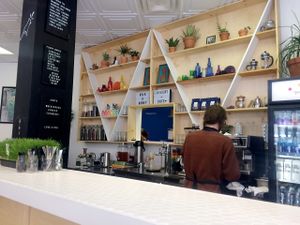 Order counter at Milk & Honey in Manchester