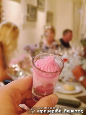 Rose Sorbet at O'Vrakas Taverna in Limassol