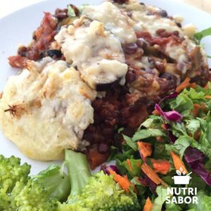 Lentil mossaka at Nutrisabor in Tomar