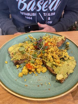 Avocado scrambled egg sandwich   at O'YO - Brabantdam in Ghent