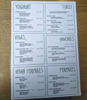 menu at O'YO - Brabantdam in Ghent