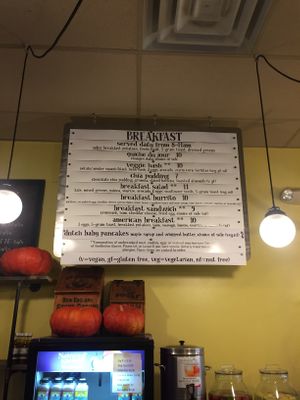 Breakfast menu at Cafe Sol in Grand Junction