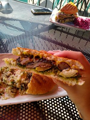 Large sandwich! Portobello option. at Cafe Sol in Grand Junction