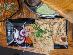 Gobi paratha at Chatkazz in Harris Park