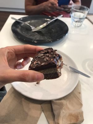 Choc mint slice vegan at Ballarat Wholefoods Cafe in Ballarat