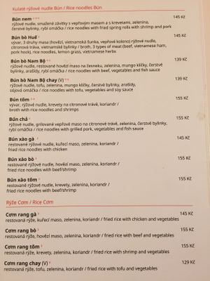 Menu  at Bistro Go in Brno