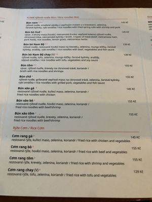 Menu  at Bistro Go in Brno