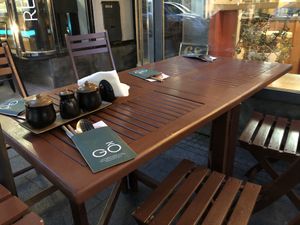 Seating area  at Bistro Go in Brno