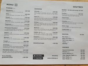 Kleine Karte at Chutnej in Vinohrady