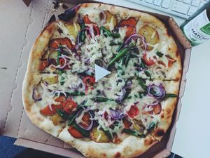 sweet potato pizza at Chutnej in Vinohrady