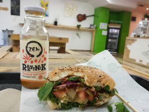 Broccoli burger how delicious it is!!! at Chutnej in Vinohrady