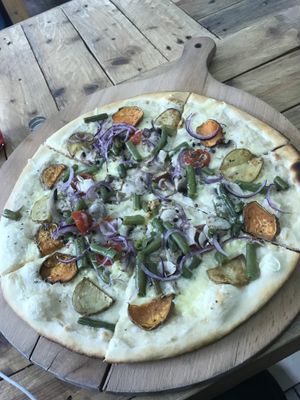 Sweet potato pizza 🍕  at Chutnej in Vinohrady