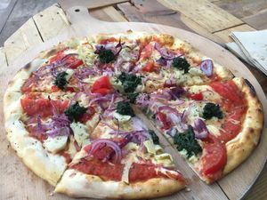 Delicious pizza  at Chutnej in Vinohrady