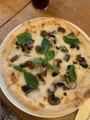 Funghi pizza ❤️ at Chutnej in Vinohrady