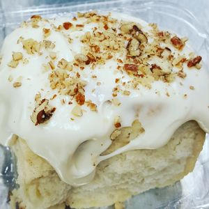Vegan Cinnamon rolls at The Black Crow Cafe in Elkhart
