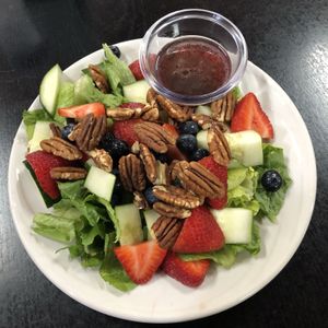 Strawberry pecan salad at The Black Crow Cafe in Elkhart