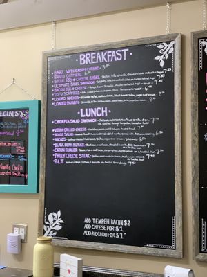 Menu on 5/28 at The Black Crow Cafe in Elkhart