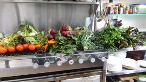 Organic veggies at Sofy Glocal Cuisine in Cuenca