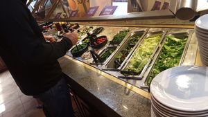 Salad bar at Sizzler in Idaho Falls
