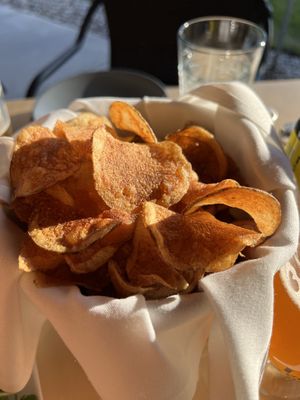 House made chips  at Roots in Rutland