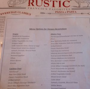 vegan menu options  at Francis Ford Coppola Winery in Geyserville