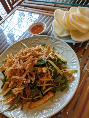 The most delicious mango salad at Yen Nha Hang Chay & Yoga in Nha Trang