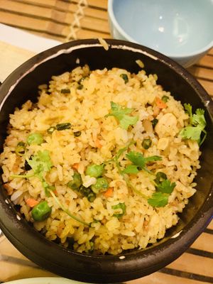 Lotus seed rice (like vegetable fried rice)  at Yen Nha Hang Chay & Yoga in Nha Trang