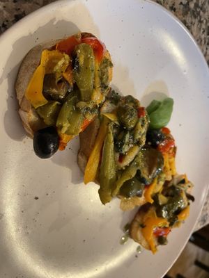 Bruschetta con caponata at The Italian in Stockport