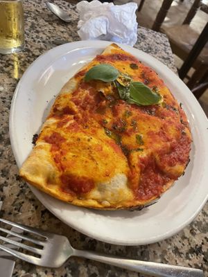 Vegan calzone at The Italian in Stockport