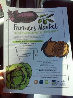 Farmer's Market Flyer at Farmer's Market  in Moreno Valley