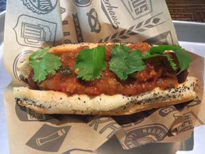 Vegan Chipotle Dog - yum! at New York New York - BeerHaus in Las Vegas