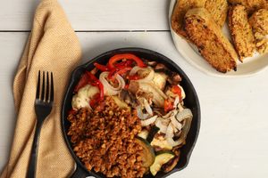 Corn bread, Walnut taco stirfry at MamaSezz in Keene