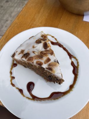 Carrot cake  at Cafe Bonjour in Lanzarote