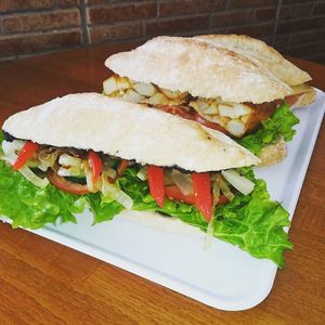 Vegan Baguettes  at Cafe Bonjour in Lanzarote