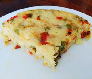 Potato tortilla  at Cafe Bonjour in Lanzarote