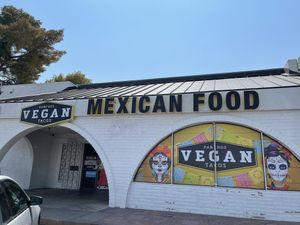 Outside  at Pancho's Vegan Cantina in Las Vegas