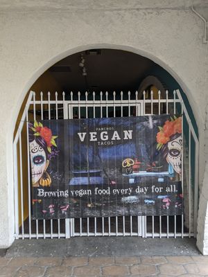 Side of entrance at Pancho's Vegan Cantina in Las Vegas