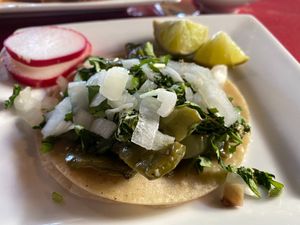 Cactus taco at Pancho's Vegan Cantina in Las Vegas