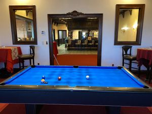 pool room at Pancho's Vegan Cantina in Las Vegas