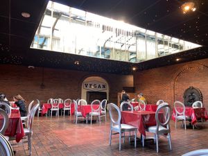 Main dining area at Pancho's Vegan Cantina in Las Vegas