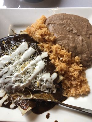 Mole enchiladas  at Pancho's Vegan Cantina in Las Vegas