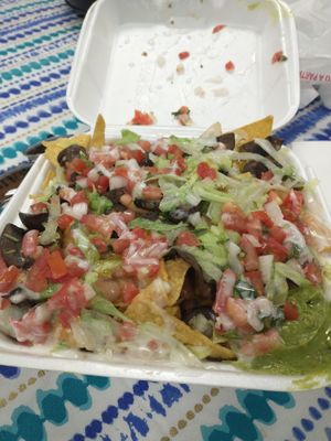 nachos! at Pancho's Vegan Cantina in Las Vegas