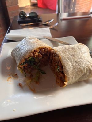 Pastor burrito  at Pancho's Vegan Cantina in Las Vegas