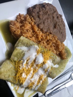 Cactus enchiladas!  at Pancho's Vegan Cantina in Las Vegas