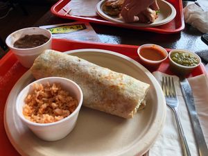 Burrito combo at Pancho's Vegan Cantina in Las Vegas