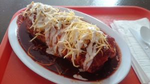 Wet burrito at Pancho's Vegan Cantina in Las Vegas
