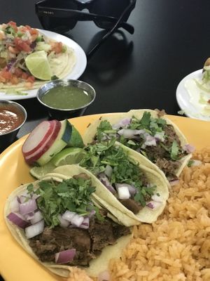 Carnitas street tacos  at Pancho's Vegan Cantina in Las Vegas